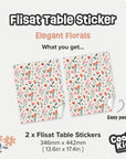 Flisat Table Elegant Florals Decal