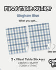 Flisat Table Gingham Blue Decal