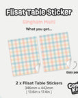 Flisat Table Gingham Multi Decal