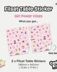 Flisat Table Girl Power Vibes Decal