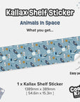 Kallax Shelf Animals In Space Decal