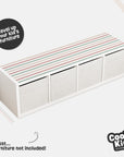 Kallax Shelf Stripes Neutral Decal