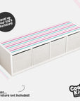 Kallax Shelf Stripes Pink Decal