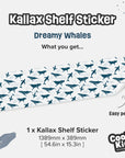 Kallax Shelf Dreamy Whales Decal