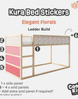 Kura Bed Elegant Florals Decals