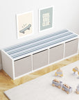 Kallax Shelf Stripes Blue Decal