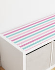 Kallax Shelf Stripes Pink Decal