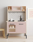 Duktig Kitchen White Metro Tiles - Pink Base Decals