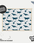 Latt Table Dreamy Whales Decal