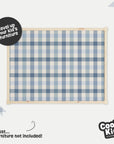 Latt Table Gingham Blue Decal