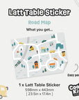 Latt Table Road Map Decal