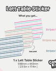 Latt Table Stripes Neutral Decal