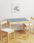 Latt Table Scallops Blue Decal