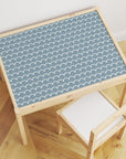 Latt Table Scallops Blue Decal