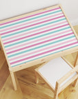 Latt Table Stripes Pink Decal