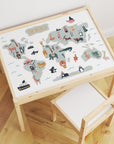 Latt Table World Map Decal