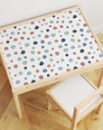 Latt Table Abstract Dots Warm Decal