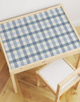 Latt Table Gingham Blue Decal