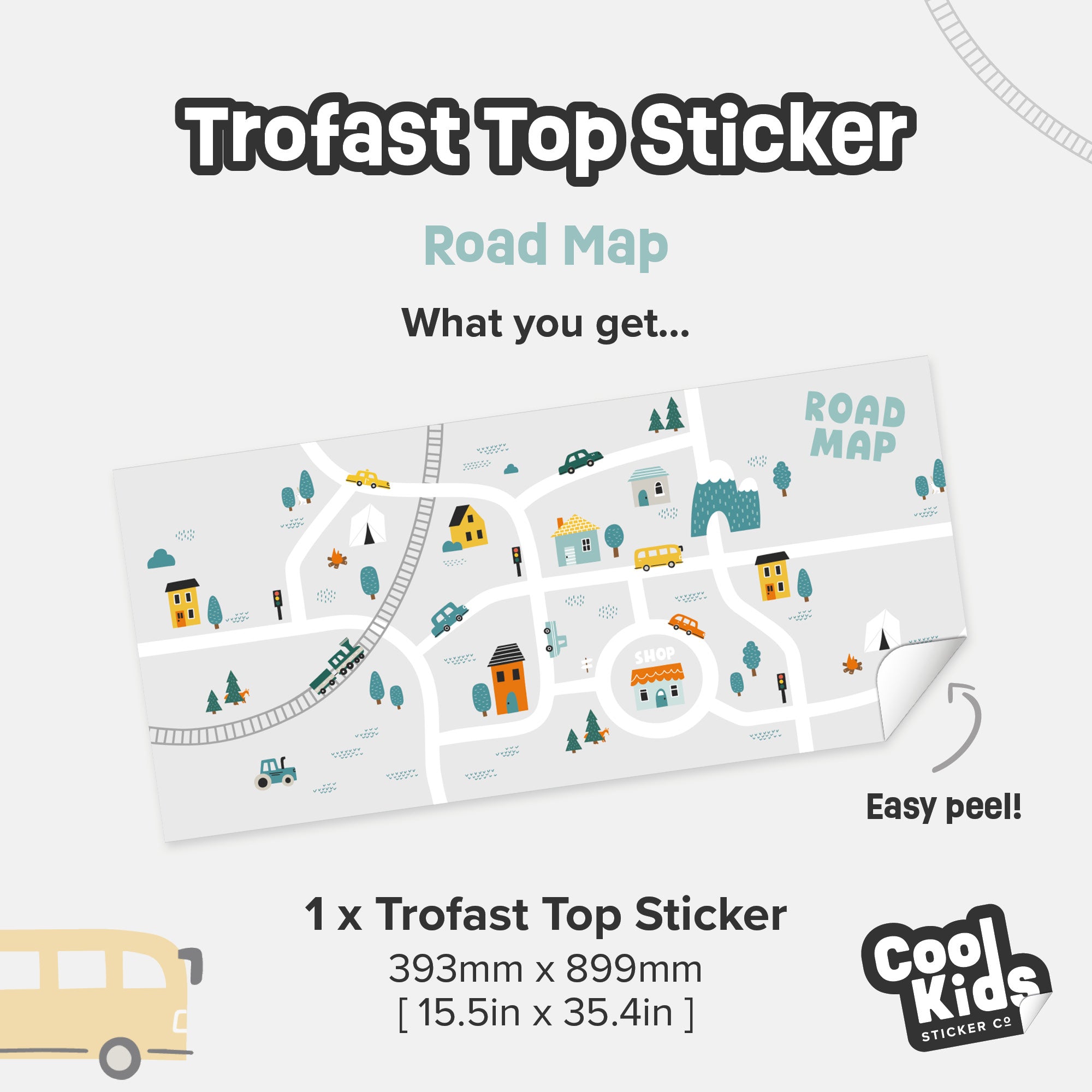 Trofast Top Road Map Decal