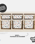 Trofast Tub Abstract Dots Warm Decals