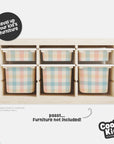 Trofast Tub Gingham Multi Decals