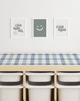 Trofast Top Gingham Blue Decal