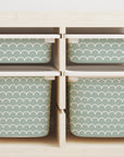 Trofast Tub Scallops Sage Green Decals