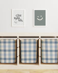 Trofast Tub Gingham Blue Decals